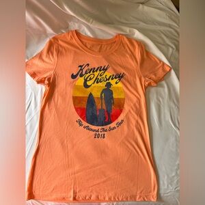 Kenny Chesney Concert Tee Orange Short Sleeve Tee Trip Around the Sun Tour 2018